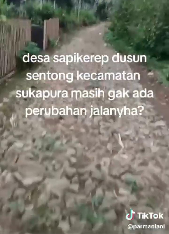 Viral Video TikTok Ungkap Jalan Desa di Sapikerep Sukapura yang Belum Ada Perbaikan Sejak 2018, Masyarakat Tanyakan Dana Desa