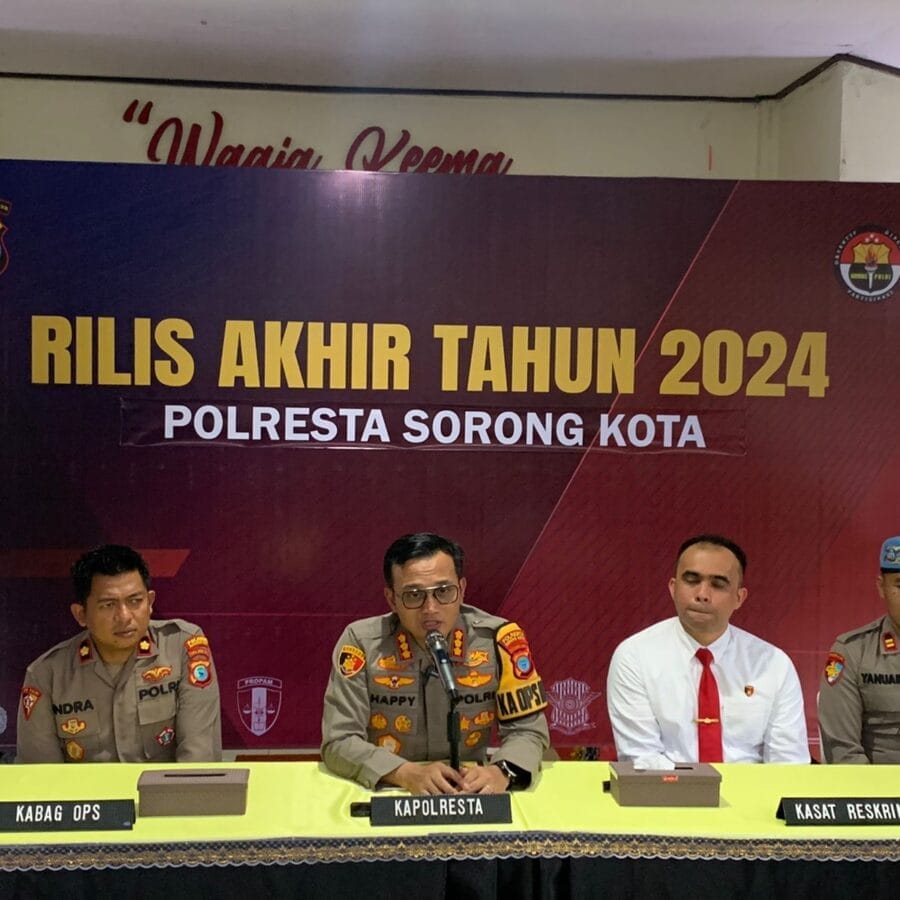 Kapolresta Sorong Kota: Kriminalitas di Sorong Turun 39% di 2024