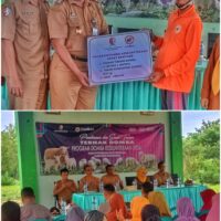 Serah Terima Domba Program Kesejahteraan di Balai Desa Kesongo kecamatan kedungadem Bojonegoro