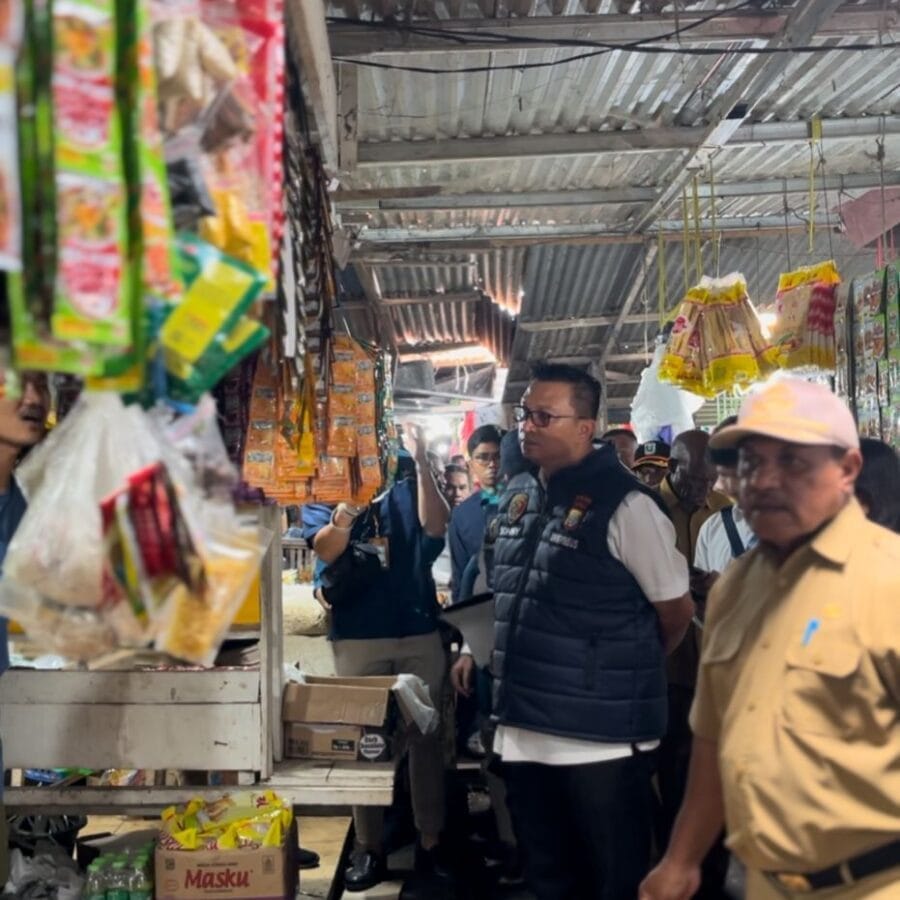Pastikan Ketersediaan Bahan Pokok, Satgas Pangan Polda PB Sidak di Pasar Tradisional