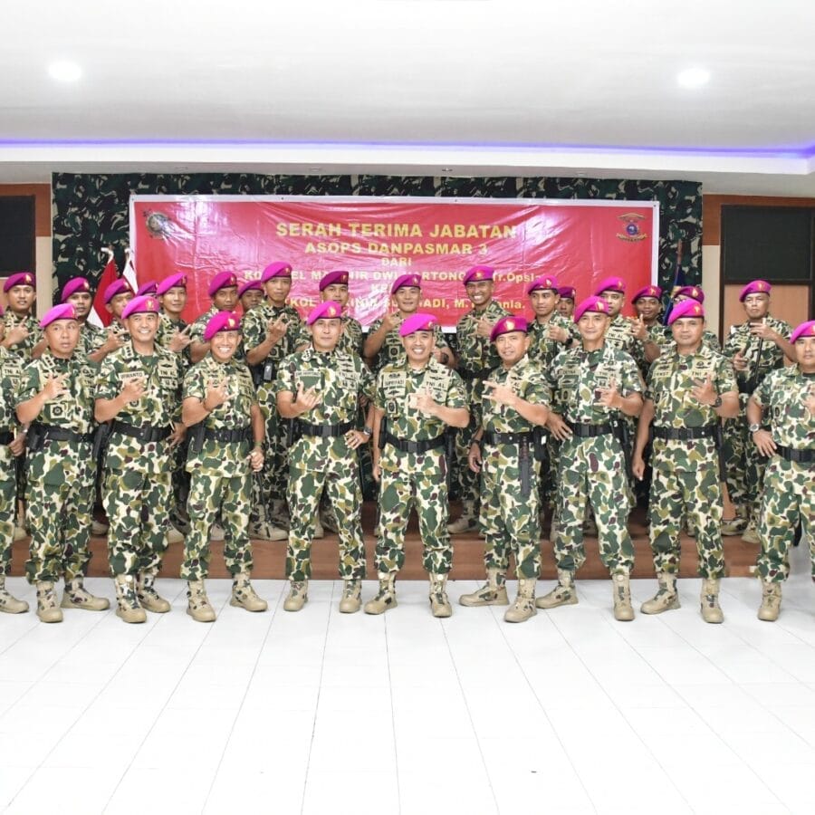 Danyonmarhanlan XIV, Hadiri Sertijab Asops Danpasmar 3 di Ruang Rapat Mako Pasmar 3 Sorong