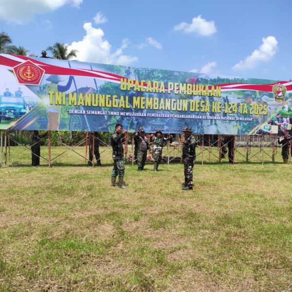 Persiapan TMMD Ke-124 Kodim 1002/HST di Desa Pengambau Hilir