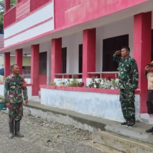 Personel Satgas TMMD Kodim 1710/Mimika Berikan Pelatihan PBB Kepada Siswa-Siswi SD Pigapu Personel Satgas TMMD Kodim 1710/Mimika Berikan Pelatihan PBB Kepada Siswa-Siswi SD Pigapu