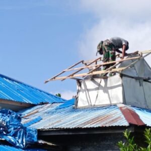 Satgas TMMD Kodim 1002/HST Kebut Rehab Langgar Darussalam Haruyan