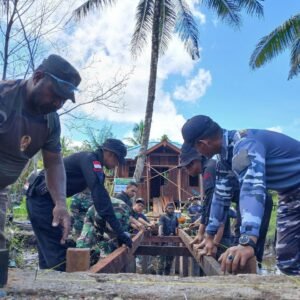 Satgas TMMD: Dengan Gotong Royong Pekerjaan Berat Terasa Ringan Satgas TMMD: Dengan Gotong Royong Pekerjaan Berat Terasa Ringan