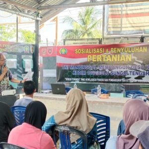 Satgas TMMD dan Dinas Pertanian HST Gelar Penyuluhan Petani