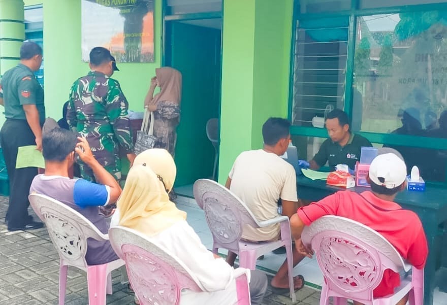 Peduli Kesehatan Masyarakat, Koramil Kepohbaru Bojonegoro Gelar Bakti Sosial Donor Darah