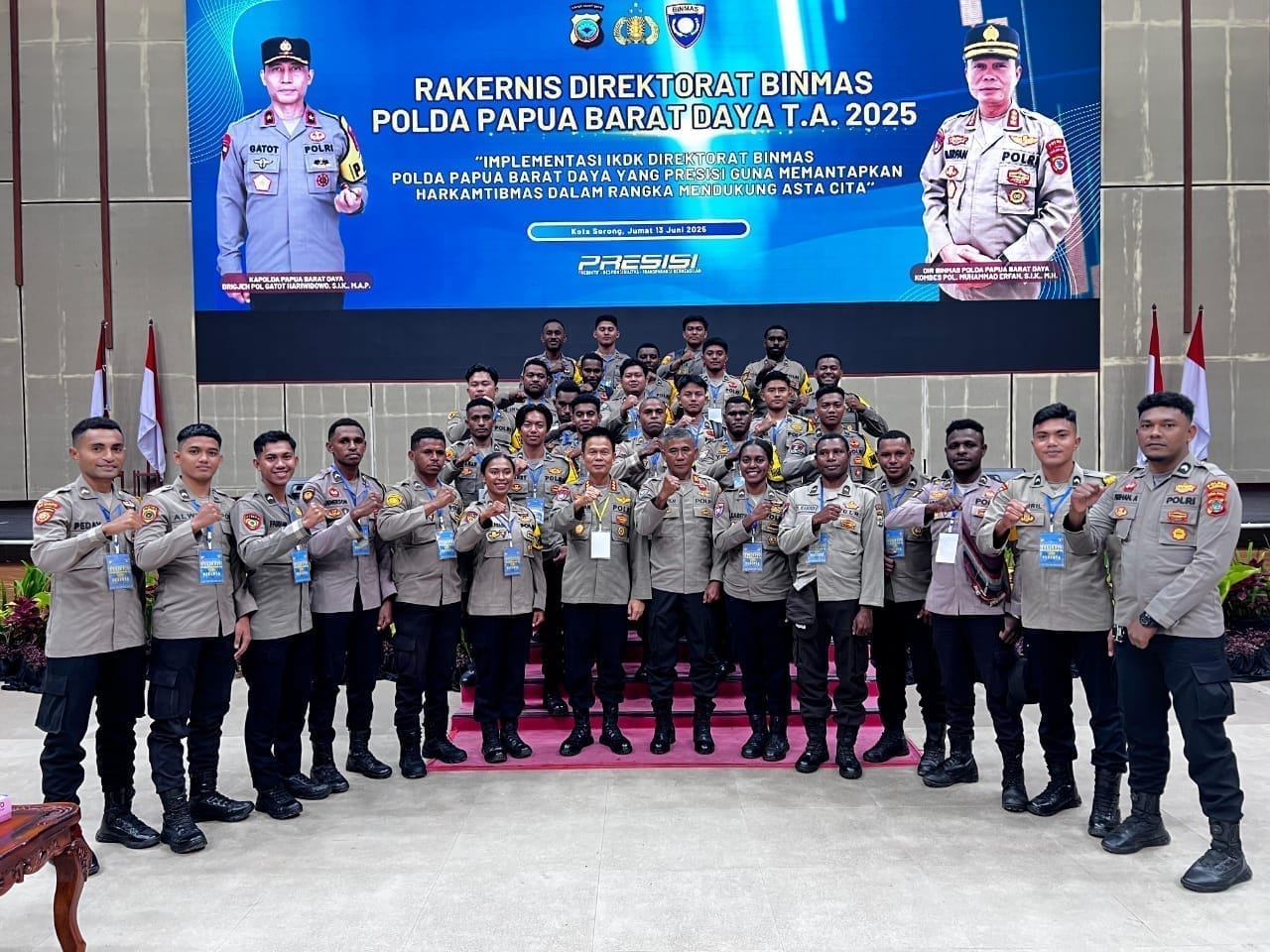 Tingkatkan Profesionalisme, 46 Bhabinkamtibmas Polres Maybrat Ikuti Rakernis Ditbinmas Polda Papua Barat Daya T.A. 2025