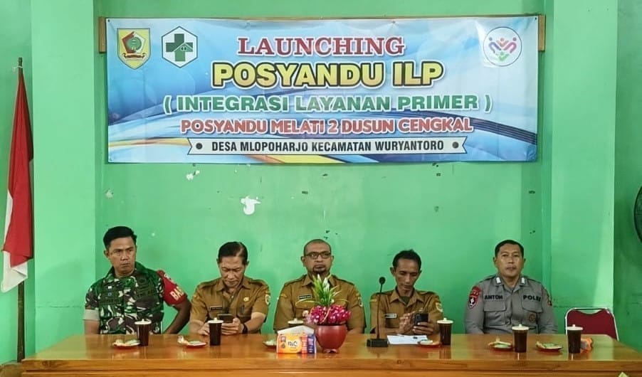 Dukung Kesehatan Masyarakat, Babinsa Koramil Wuryantoro Hadir Saat Lounching Posyandu Integrasi Layanan Primer (ILP)