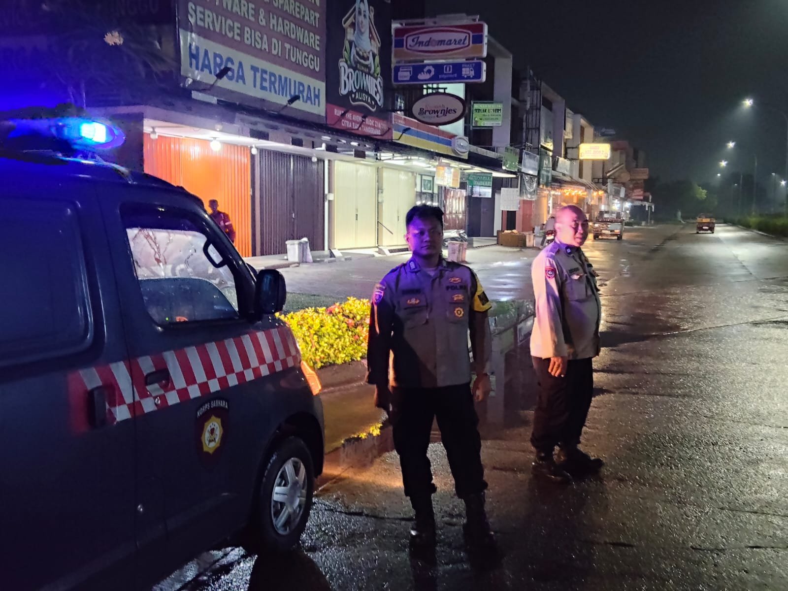 Polsek Cikupa Gelar Himbauan Kamtibmas di Lokasi Keramaian Malam Hari