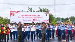 Sinergitas TNI-Polri: Kodim 1710/Mimika Ikuti Olahraga Bersama Dalam Rangka Hari Bhayangkara Ke-79