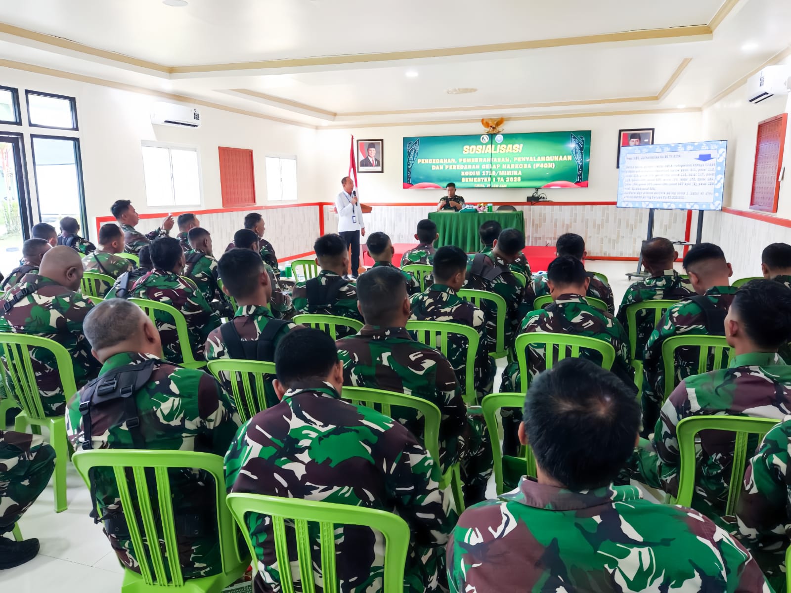 Kodim 1710/Mimika Gelar Sosialisasi P4GN, Tegaskan Komitmen Perangi Narkoba