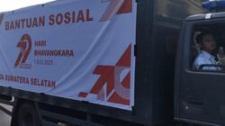 Polda Sumsel Salurkan Bansos HUT Bhayangkara ke-79 di Bukit Sangkal