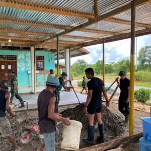 Pos Ninati Bantu Renovasi Gereja Paroki Ninati, Kehadiran Satgas Yonif 126/KC Membawa Kebaikan Pos Ninati Bantu Renovasi Gereja Paroki Ninati, Kehadiran Satgas Yonif 126/KC Membawa Kebaikan