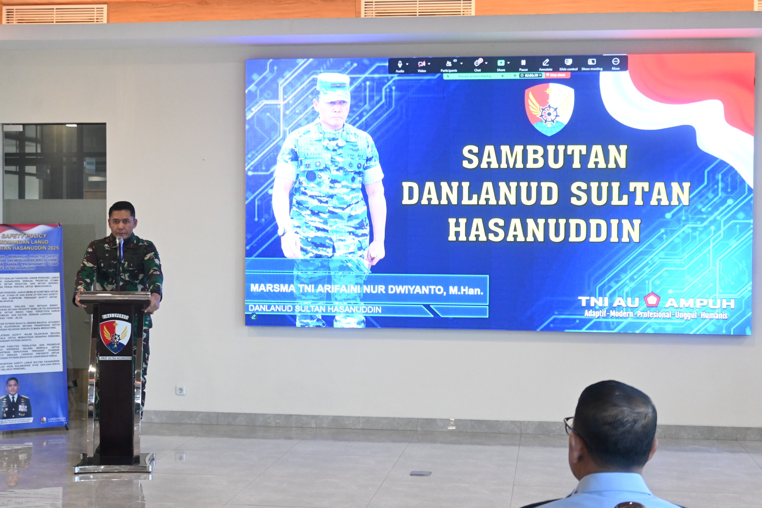 Danlanud Sultan Hasanuddin Terima Kunjungan Aspotdirga Kaskoopsudnas, Bahas Peningkatan Pembinaan Kemampuan Potensi Dirgantara