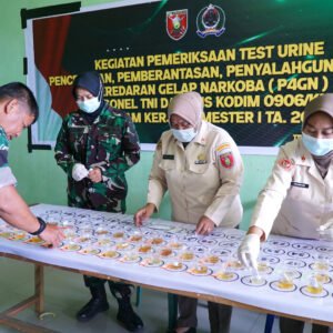 Cegah Penyalahgunaan Narkoba, Kodim 0906/Kkr Gelar Tes Urine Secara Berkala Cegah Penyalahgunaan Narkoba, Kodim 0906/Kkr Gelar Tes Urine Secara Berkala