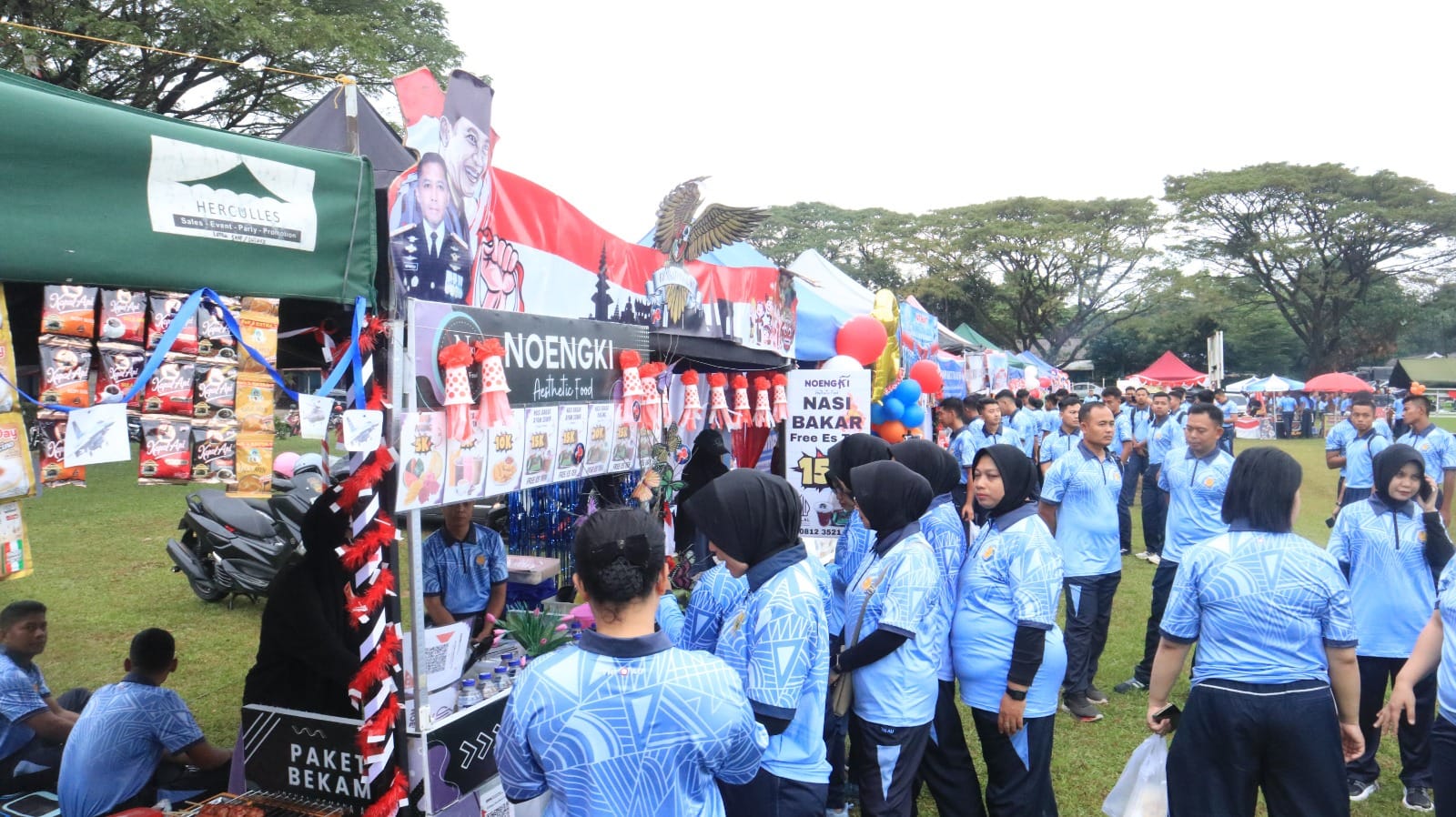 Jelang Peringatan Ke-78 Hari Bakti TNI AU, Lanud Sultan Hasanuddin Gelar Bazar dan Pasar Murah