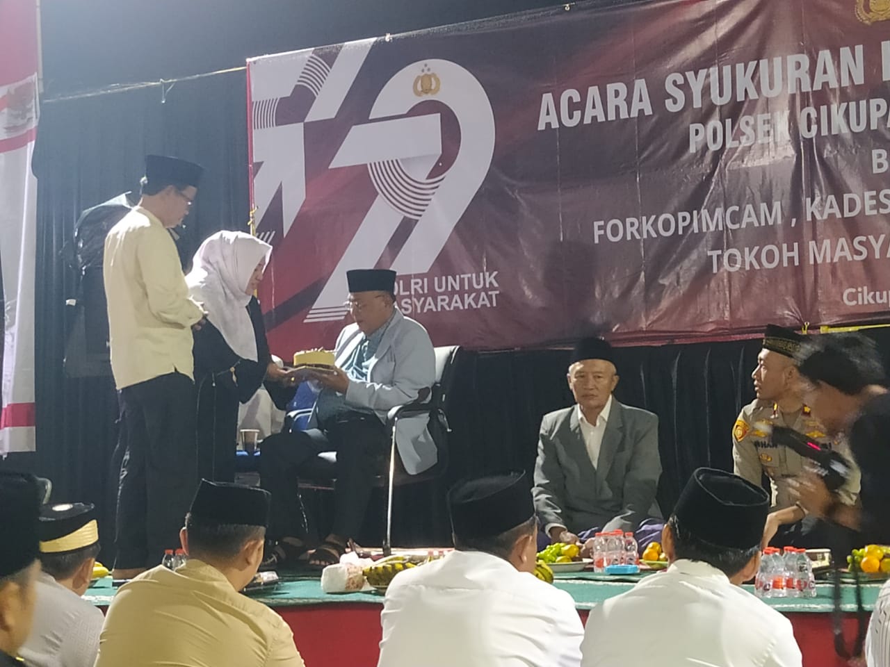 Polsek Cikupa Gelar Syukuran dan Doa Bersama Forkopimcam dan Tokoh Masyarakat di Momen HUT Bhayangkara ke-79
