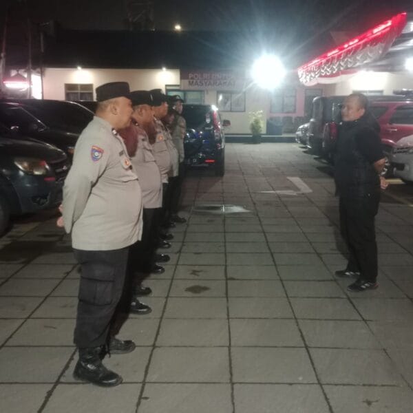 IPDA Andhika Pimpin Apel Cipkon Polsek Cikupa, Fokuskan Patroli Malam