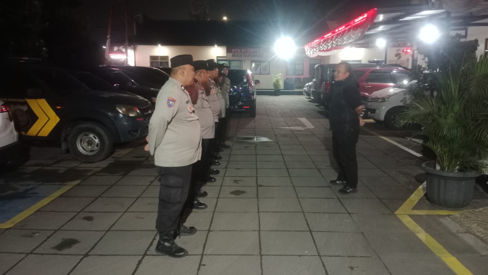 IPDA Andhika Pimpin Apel Cipkon Polsek Cikupa, Fokuskan Patroli Malam