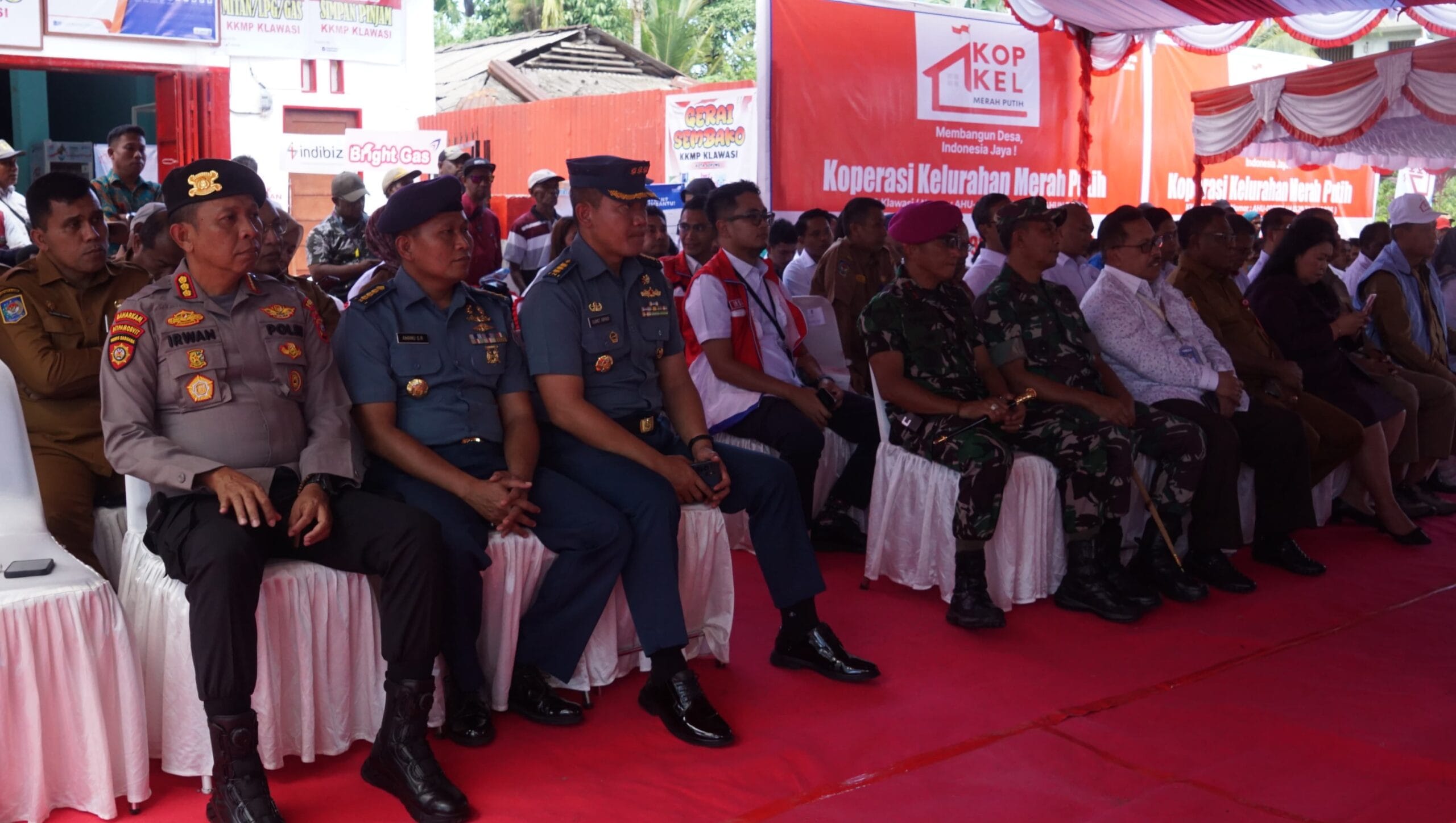 Lantamal XIV Hadiri Peluncuran 80.000 Koperasi Merah Putih, Wujud Sinergi TNI AL Dan Masyarakat