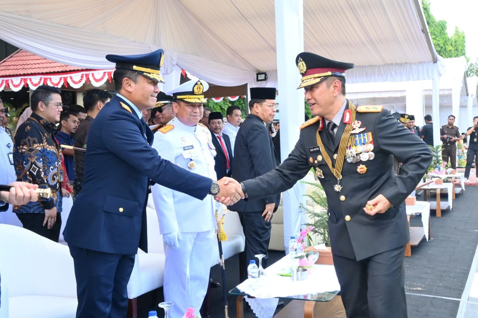 Danlanud Sultan Hasanuddin Hadiri Upacara Peringatan HUT Bhayangkara ke-79