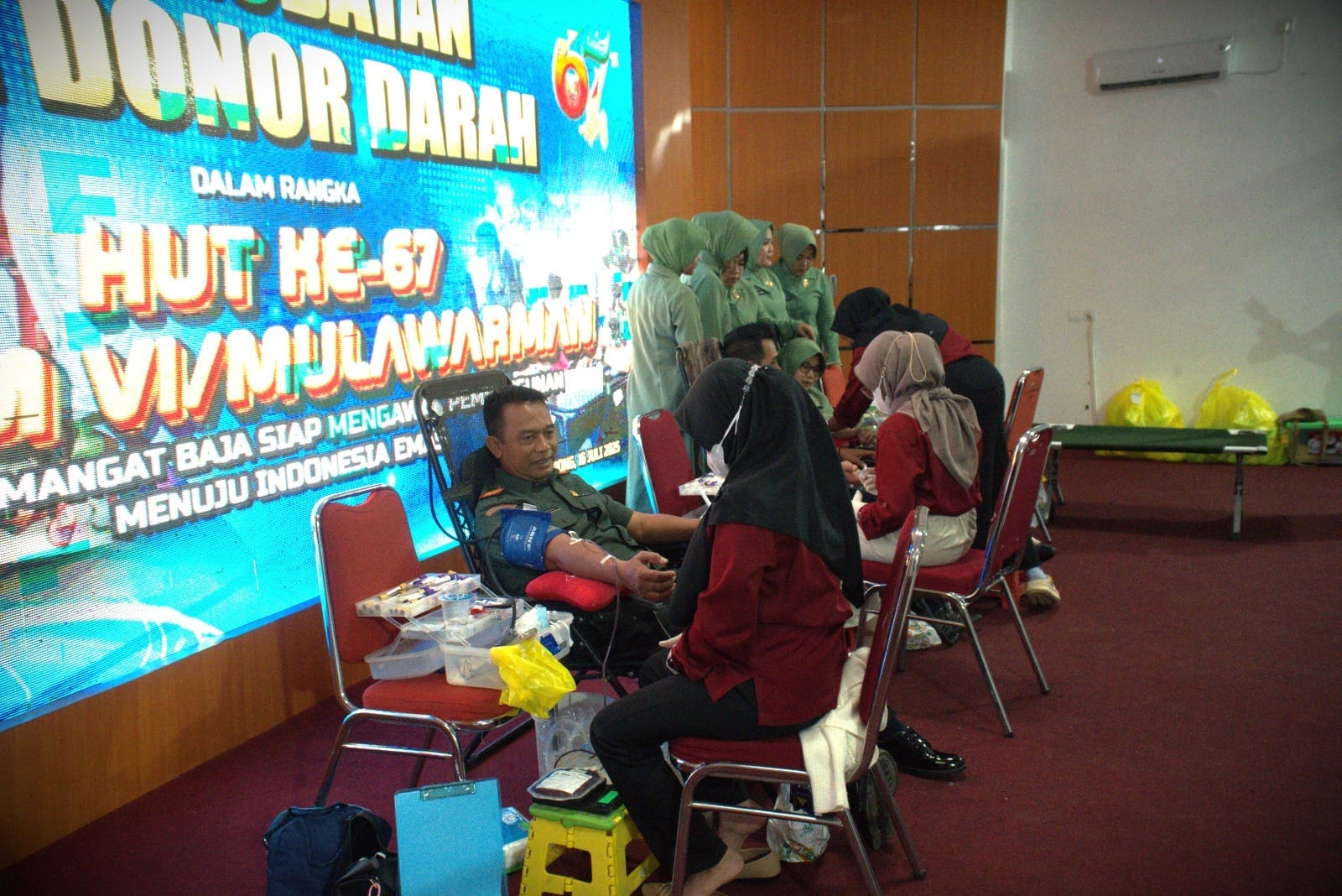 Rayakan HUT Kodam, Kodim 0906/Kkr gelar Pengobatan Gratis Dan Donor Darah