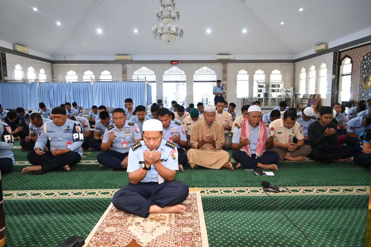 Jelang Peringatan Ke-78 Hari Bakti TNI Angkatan Udara, Lanud Sultan Hasanuddin Gelar Doa Bersama