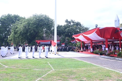 Komandan Lanud Sultan Hasanuddin Hadiri Upacara Peringatan HUT Ke-80 Kemerdekaan RI