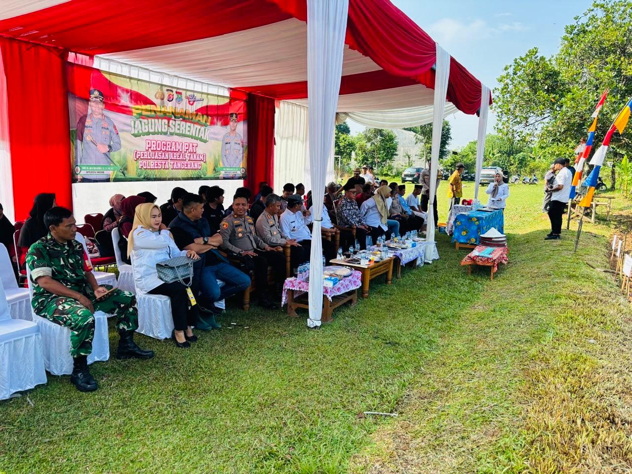 Polresta Tangerang Tanam Jagung Serentak Program (PAT)Dukung Swasembada Pangan Nasional