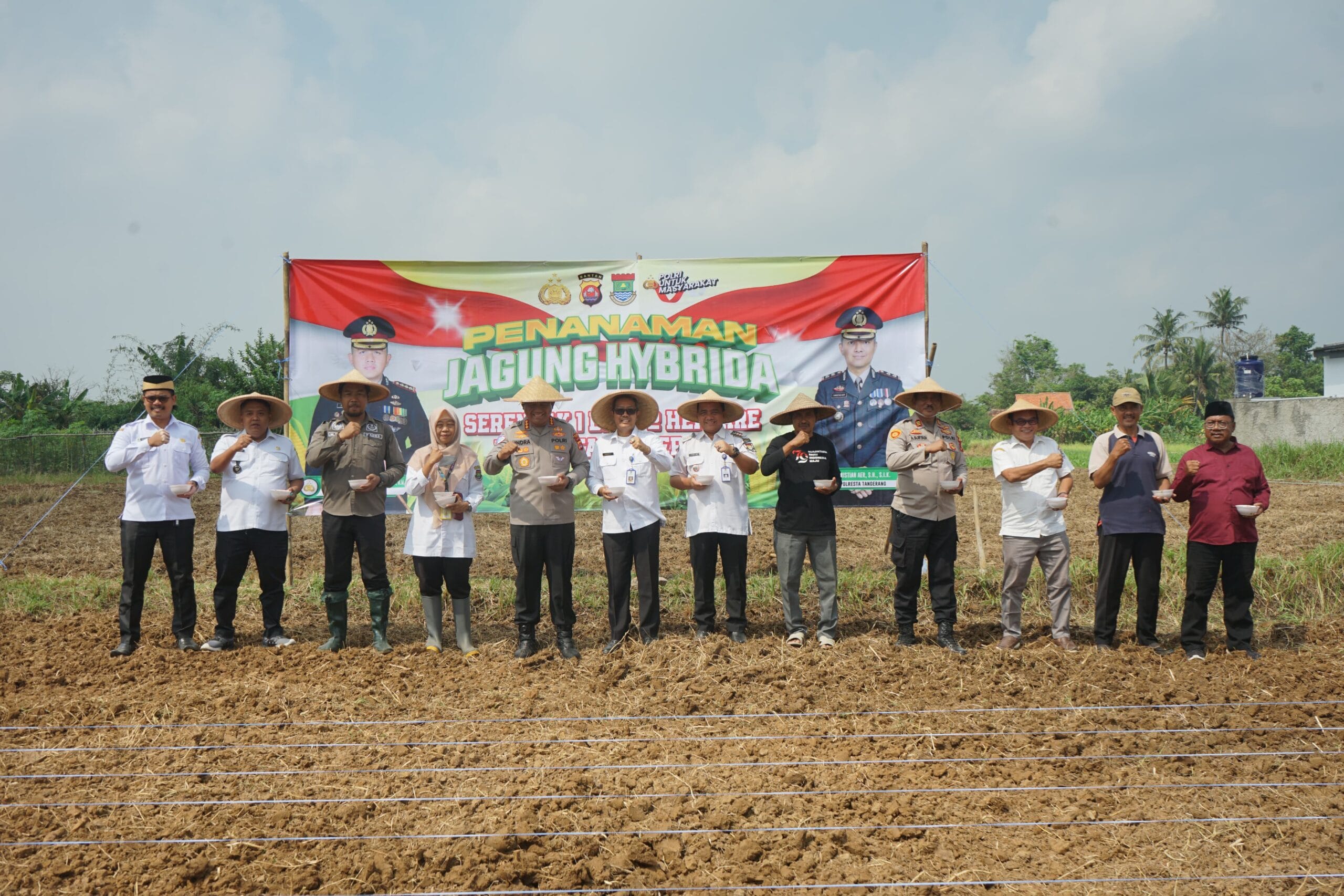 Tanam Jagung Serentak, Polresta Tangerang Komitmen Dukung Swasembada Pangan