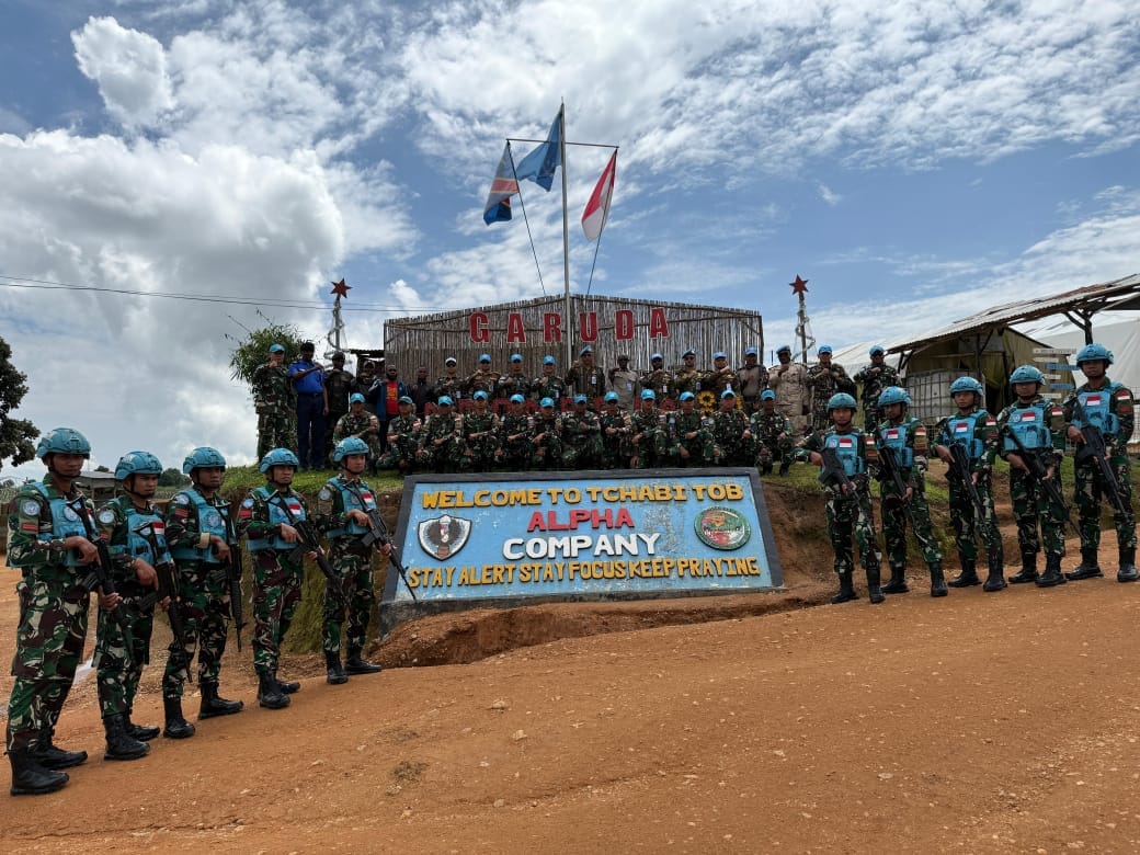 Kunjungan Komandan North Sector Ke Kompi Tchabi