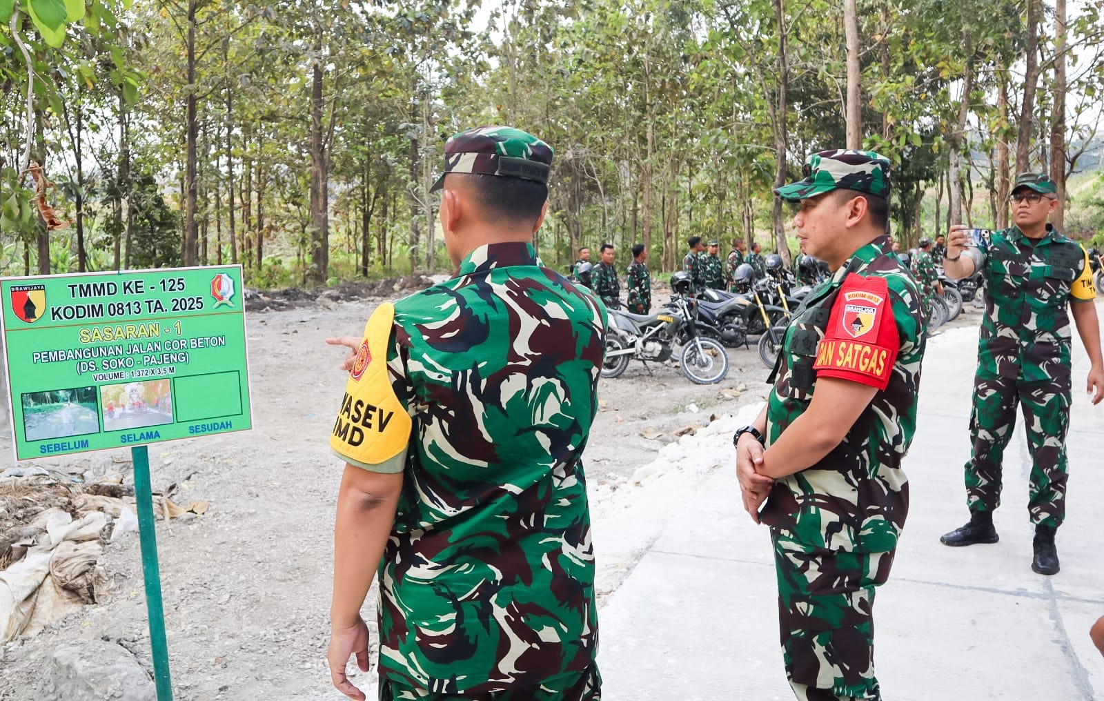 Tim Wasev Mabes TNI-AD tinjau Sasaran TMMD 125 Bojonegoro