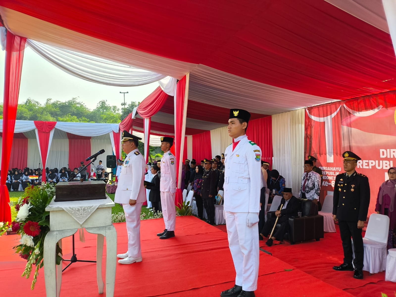 HUT RI ke-80, Upacara Kecamatan Cikupa Penuh Khidmat