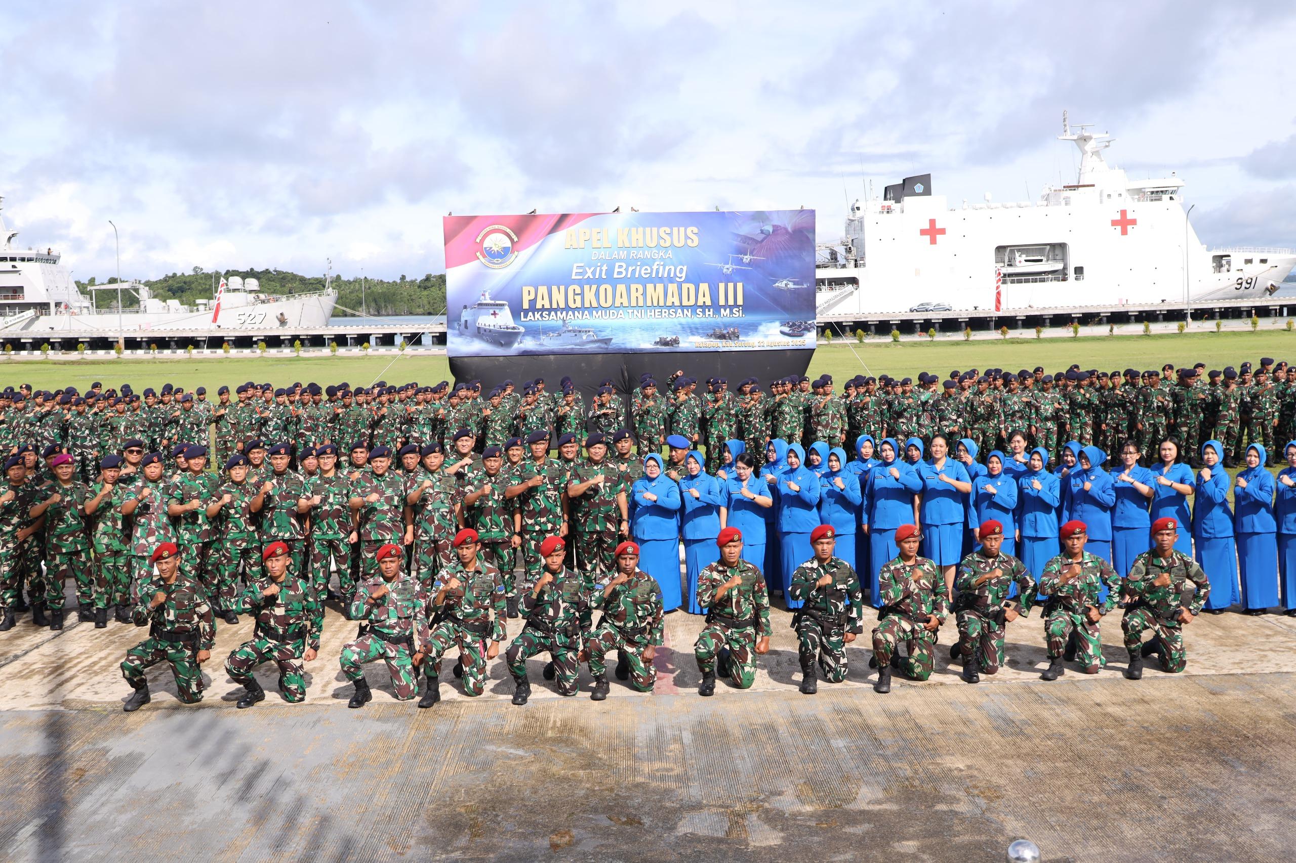 Jelang Sertijab, Koarmada III Gelar Apel Khusus Dalam Rangka Exit Brifing Pangkoarmada III