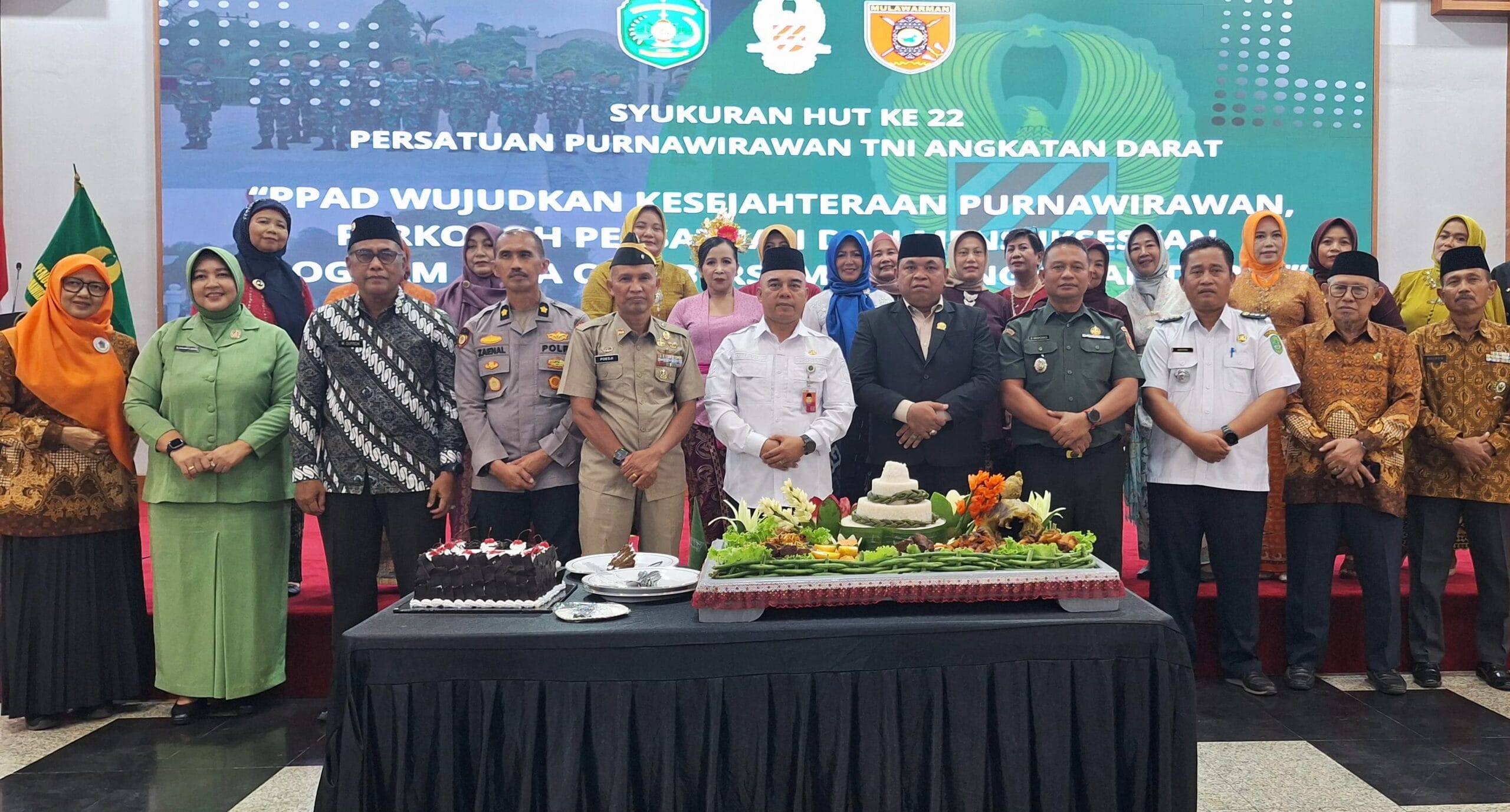 Pjs Kasdim 0906/Kkr Hadiri Syukuran HUT ke-22 Persatuan Purnawirawan TNI-AD
