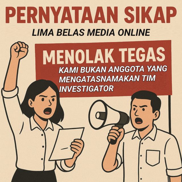 Pernyataan Tegas 15 Media Online: Kami Berdiri Mandiri, Tidak Pernah Menguasai Media Orang Lain