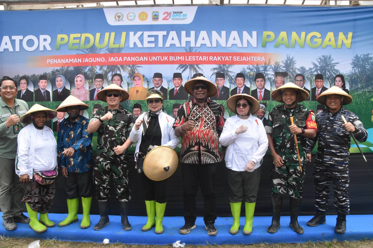 Sukseskan Program Ketahanan Pangan, Dandim 1710/Mimika Hadiri Kegiatan Senator Peduli Ketahanan Pangan