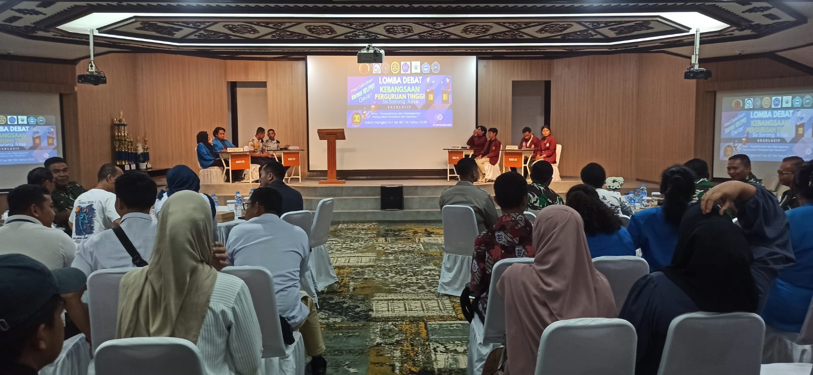 Koarmada III Hadiri Grand Final Debat Kebangsaan Mahasiswa di Sorong dalam Rangka HUT TNI ke-80