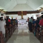 Kokohkan Iman di Perbatasan, Prajurit Kala Hitam Beribadah Bersama Jemaat Yanggandur