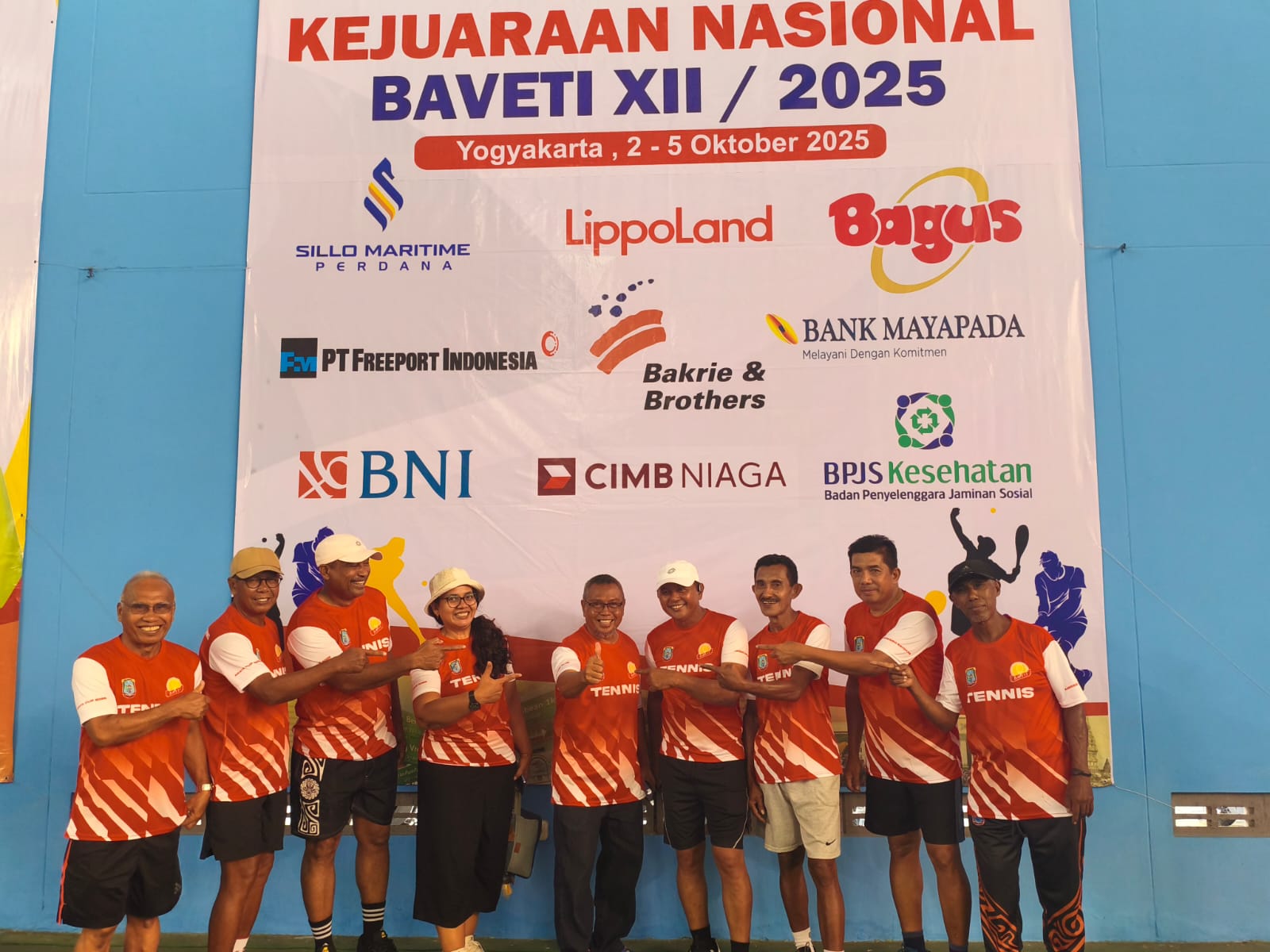 Tim Tenis BAVETI Papua Barat Daya Tampil Gagah di Kejurnas Yogyakarta, Raih Juara III Ganda Putra KU-60