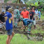 Hari Pertama TMMD Ke-126 Kodim 1505/Tidore, Personel Satgas dan Warga Mulai Kerjakan Sasaran Fisik di Desa Wama