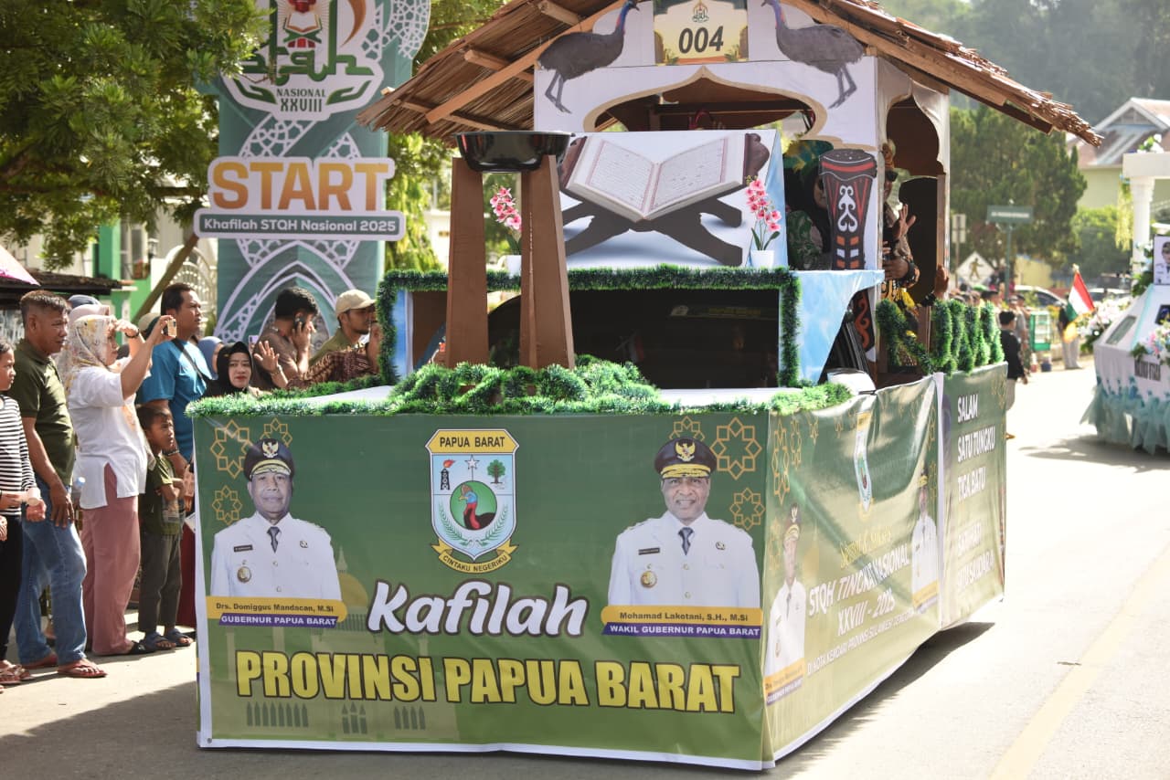 PBD Jadi Perhatian di Pawai Ta’aruf STQH Nasional XXVIII Kendari Meriah, Penuh Warna, dan Sarat Pesan Damai dari Timur Indonesia