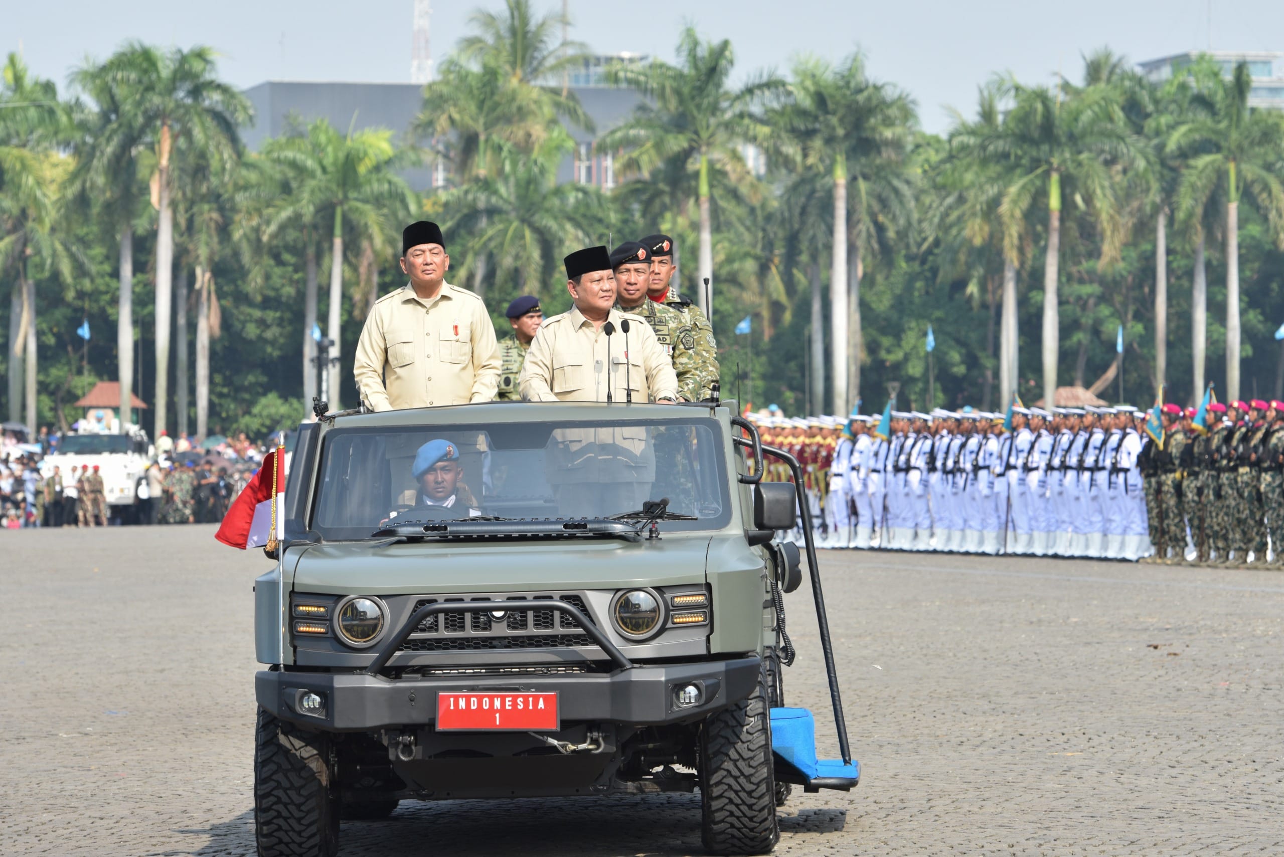 Panglima TNI Dampingi Presiden Prabowo Pimpin Upacara HUT ke-80 TNI di Monas