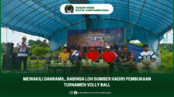 Mewakili Danramil, Babinsa Loh Sumber Hadiri Pembukaan Turnamen Volly Ball