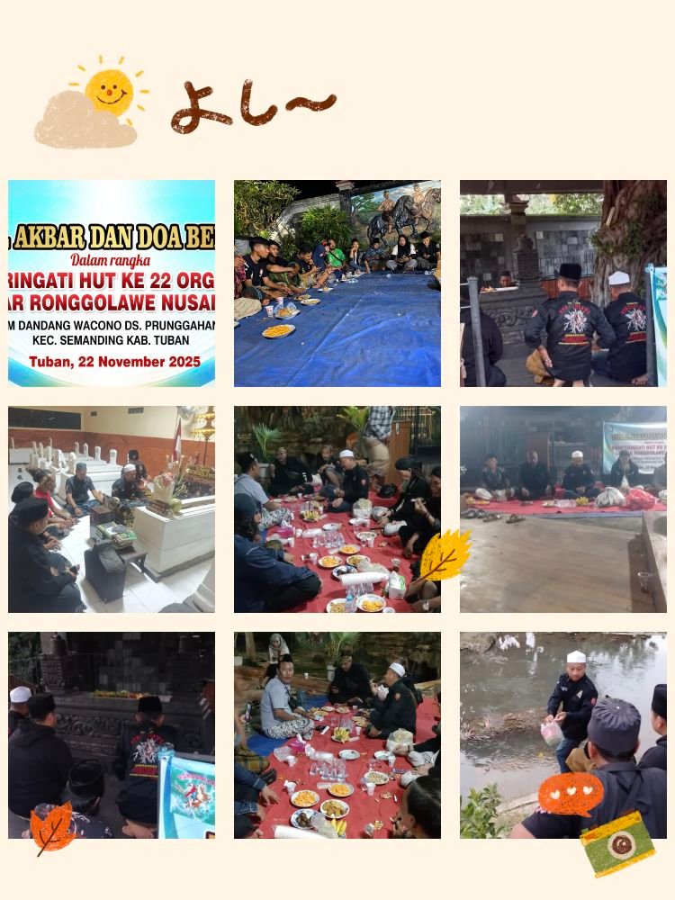 Tahlil Akbar HUT Ke-22 Laskar Ronggolawe Nusantara Di Makan Dandang Wacono: Saat Doa Menyatukan Hati dan Kenangan Menjadi Cahaya