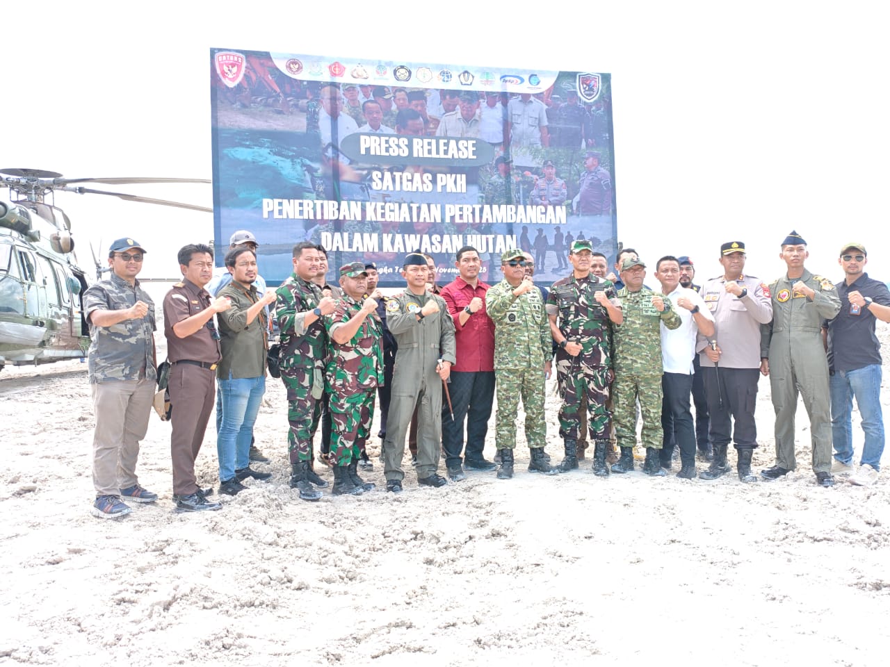 Satgas PKH Halilintar Tertibkan Penambangan Ilegal Seluas 315,48 Hektar di Kawasan Hutan Lindung dan Hutan Produksi Tetap