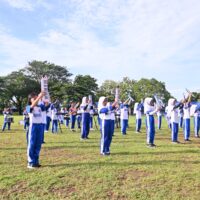 Car Free Day Lanud Sultan Hasanuddin Dimeriahkan Penampilan Drum Band SD Angkasa 1 Mandai