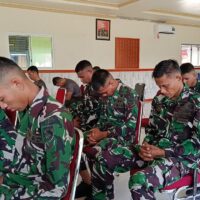 Jelang Peringatan Hari Juang Ke-80 TNI AD Tahun 2025, Prajurit Kodim 1710/Mimika Gelar Doa Bersama