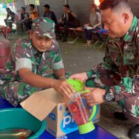 TNI Operasikan Dapur Lapangan di Langkat untuk Bantu Warga Terdampak Banjir